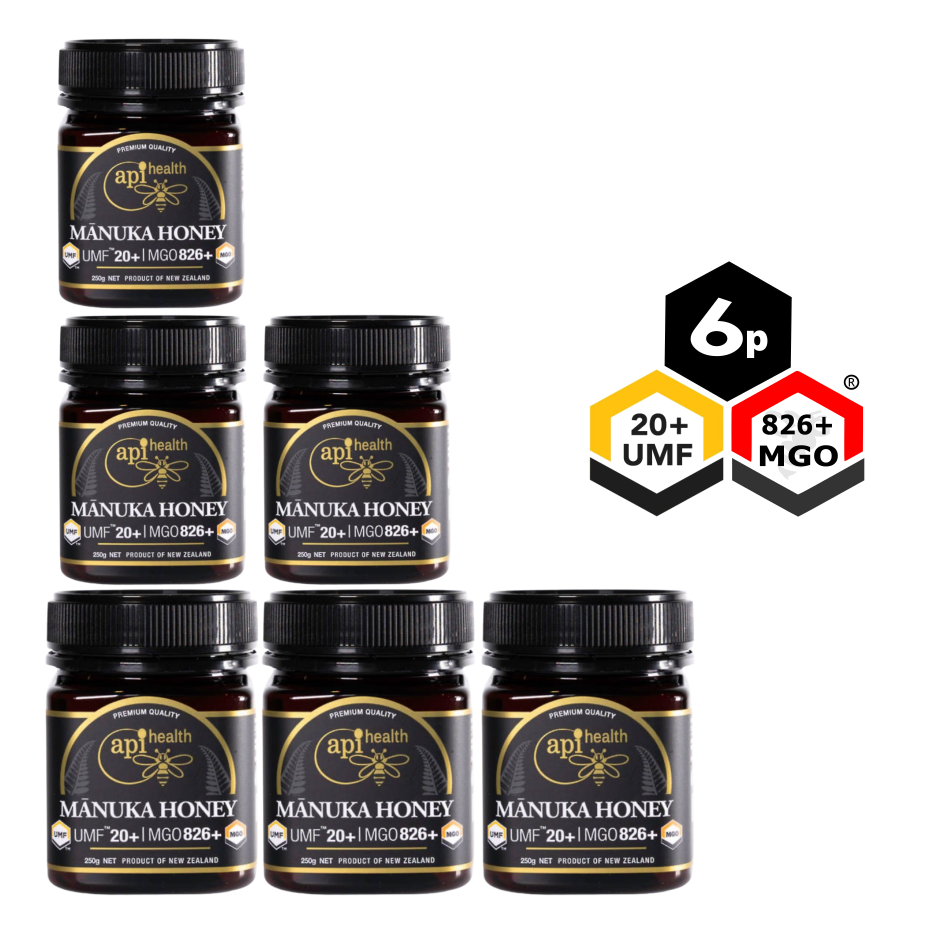 BUNDLE 6 Jars of UMF 20+ Manuka Honey | API Health