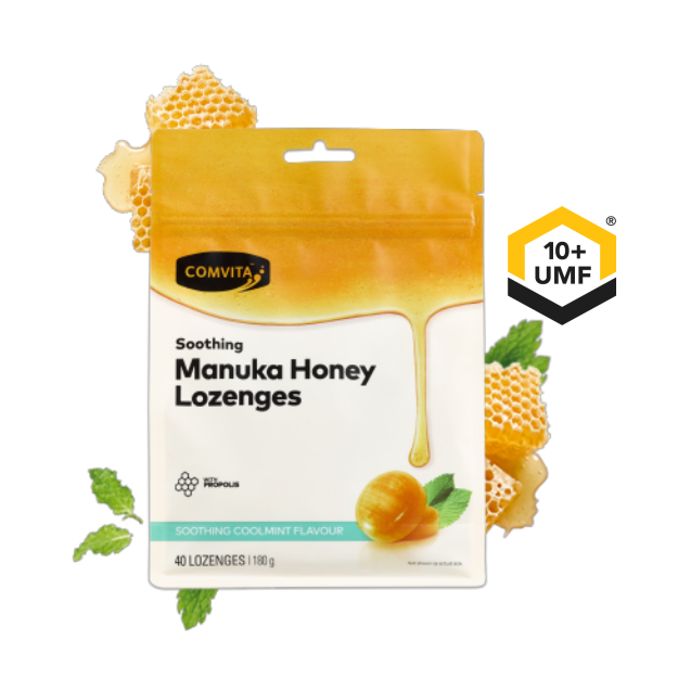 Manuka Honey Lozenges Coolmint with Propolis 40 Lozenges | Comvita