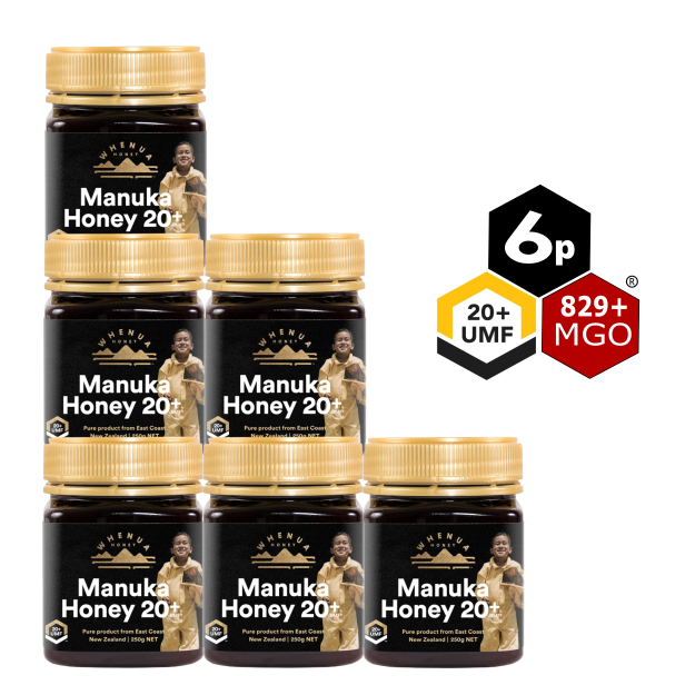 BUNDLE 6 Jars of UMF 20+ Manuka Honey 250g | Old Whenua 
